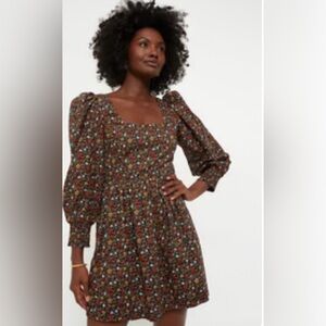 Hyacinth House Square-Neck Spencer mini dress in multi floral pattarn